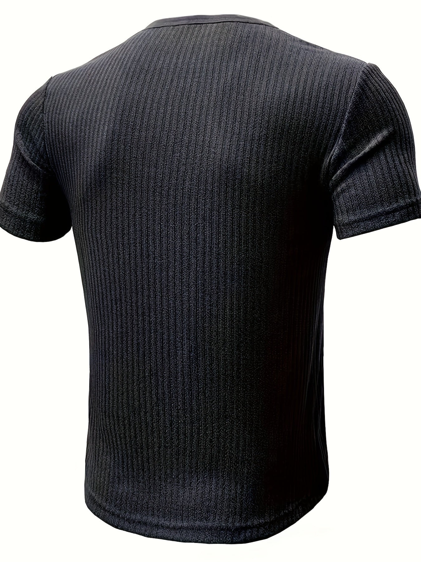Ralith | Gestreept Henley T-shirt voor heren - Korte mouwen, ademend, casual & stijlvol