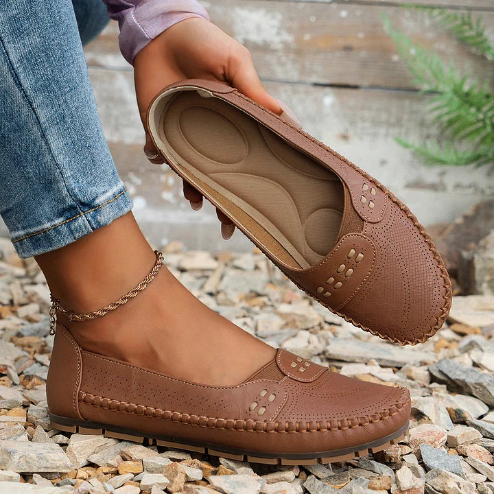 Trish | Comfortabele Orthopedische Flats voor Vrouwen - Steun voor de Boog, Slip-On Loafers