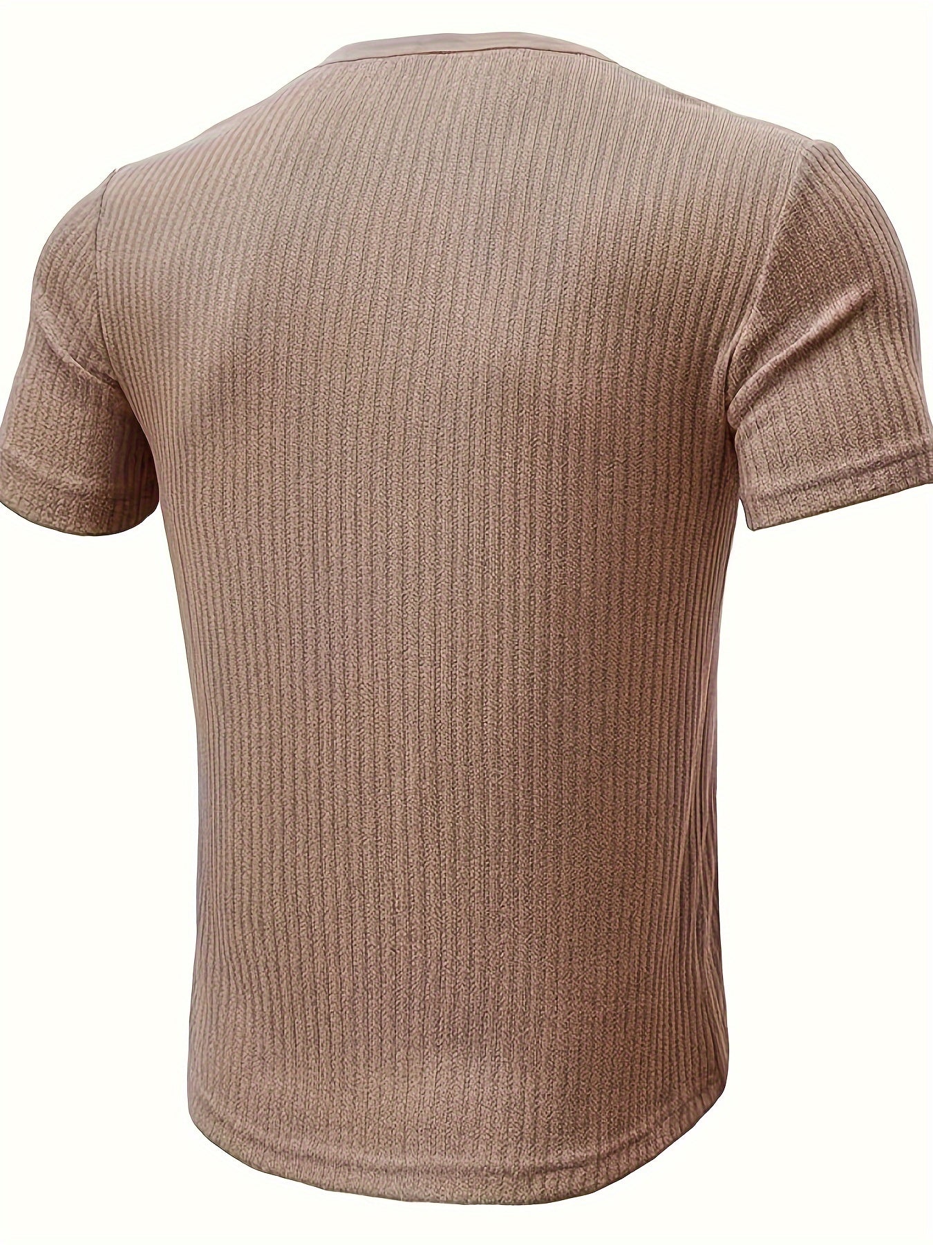Ralith | Gestreept Henley T-shirt voor heren - Korte mouwen, ademend, casual & stijlvol