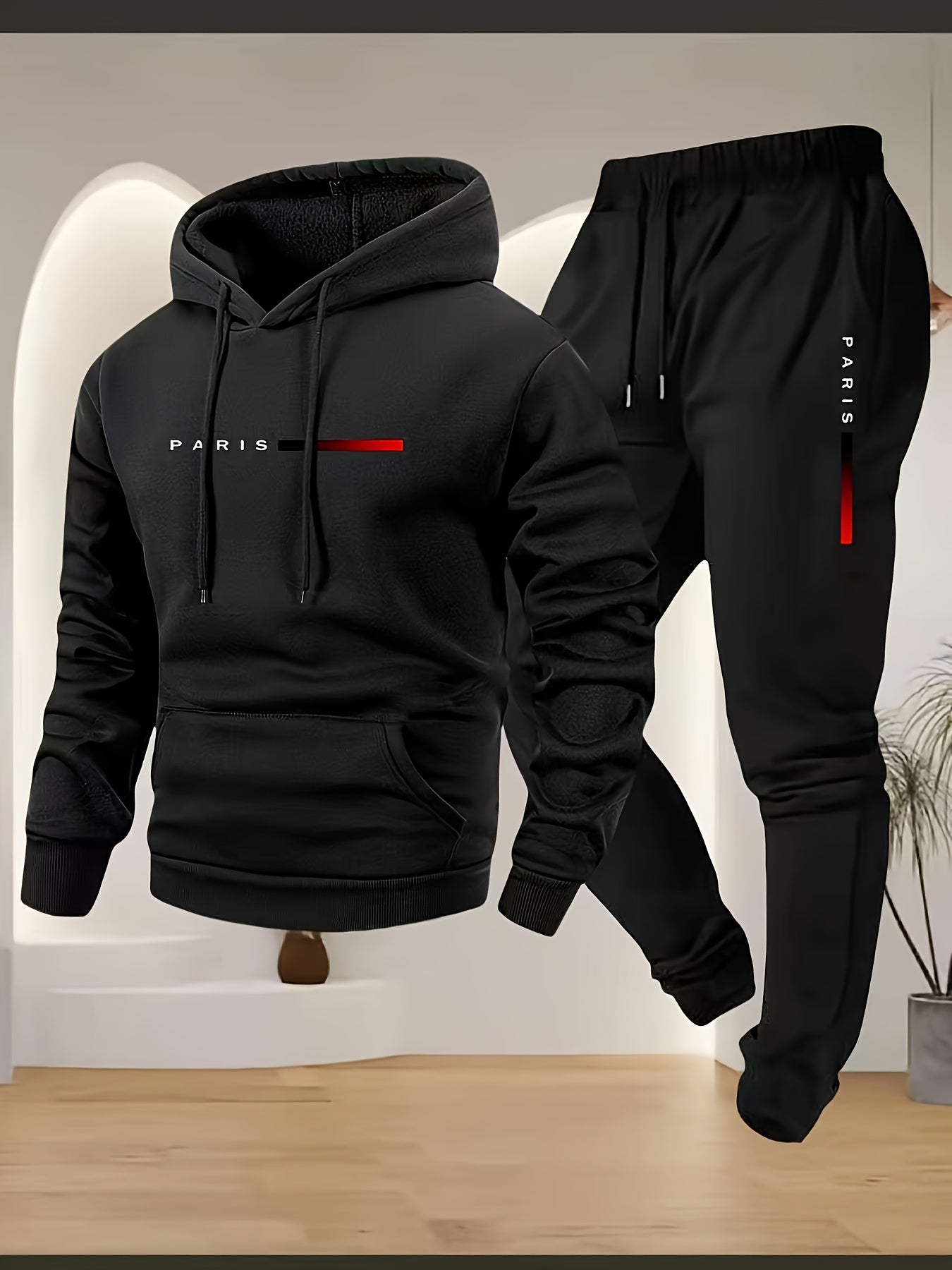 Brice | Heren 2-delige hoodie & joggingbroek set – Casual sportkleding, joggingoutfit van stretchstof