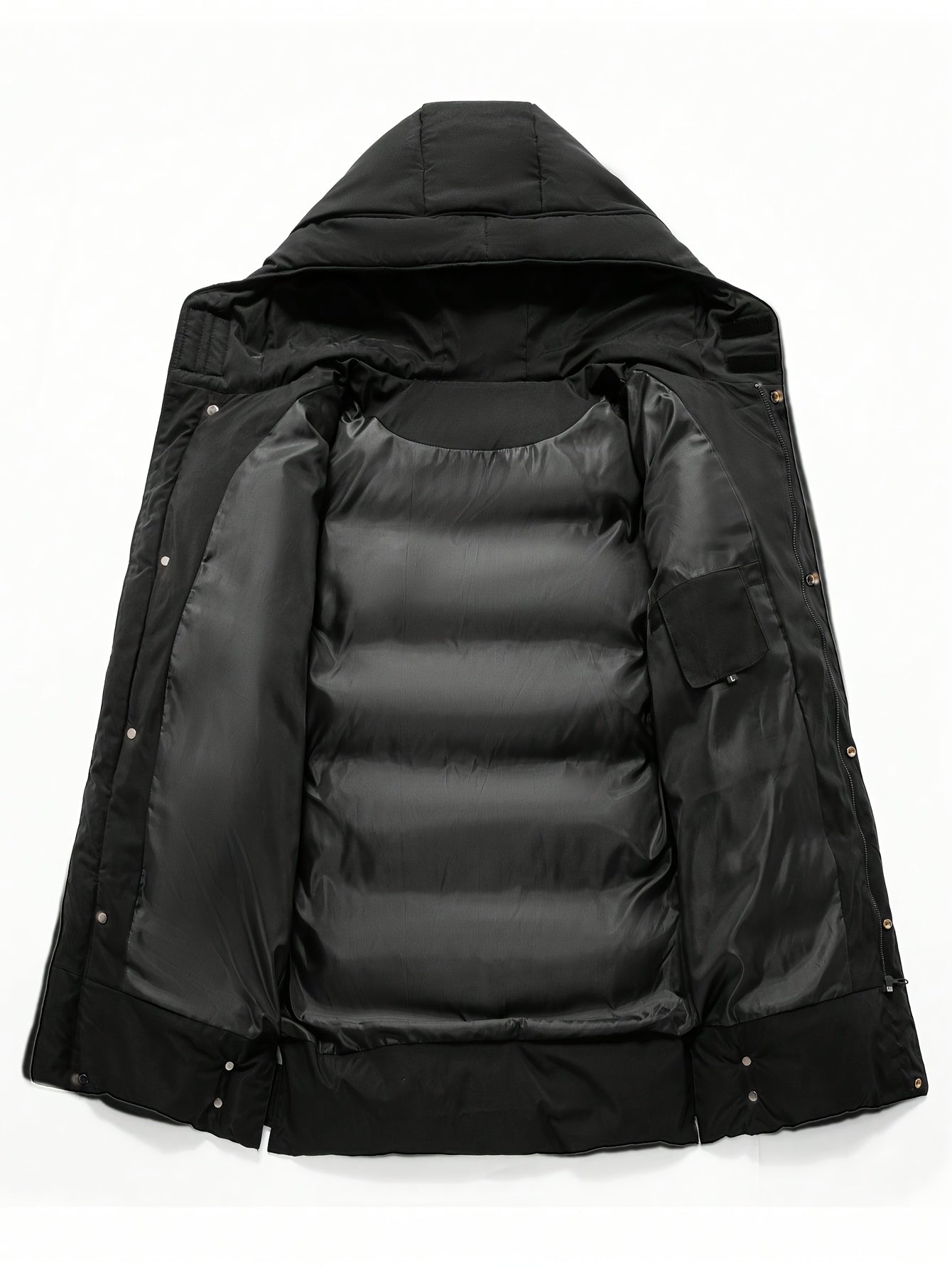 Richard | Winterjas voor heren met capuchon en gewatteerde voering – Warme casual jas