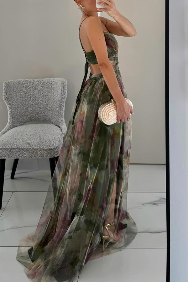 Aseana | Chiffon Maxi jurk voor dames - Vloeiende, elegante zomeravondjurk