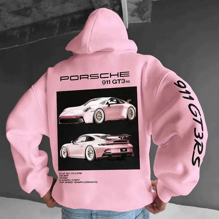 Zevran | Herenoversized racing hoodie - Streetwear-stijl, grafische print, Relaxed Fit Sweatshirt