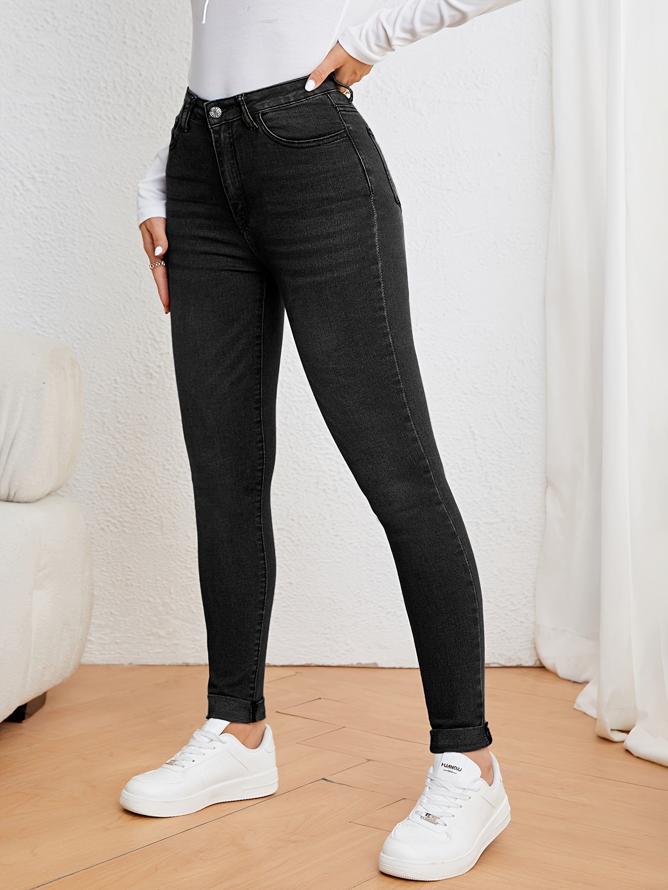 Viviette | Dames skinny jeans met hoge taille - casual en stijlvol