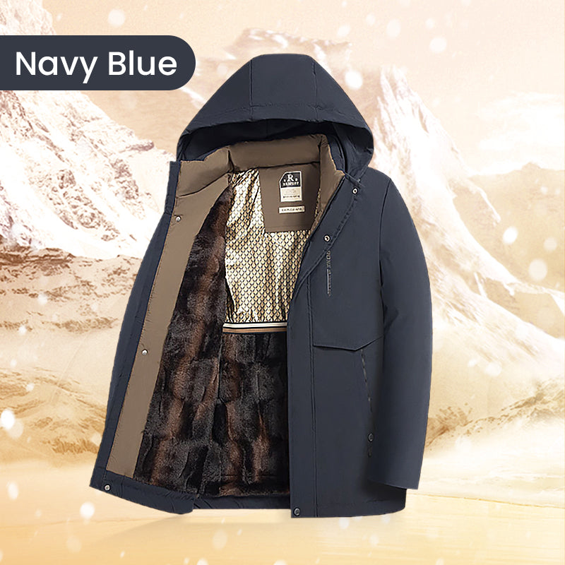 Odran | Thermische winterparka voor heren – met capuchon, geïsoleerd en warm
