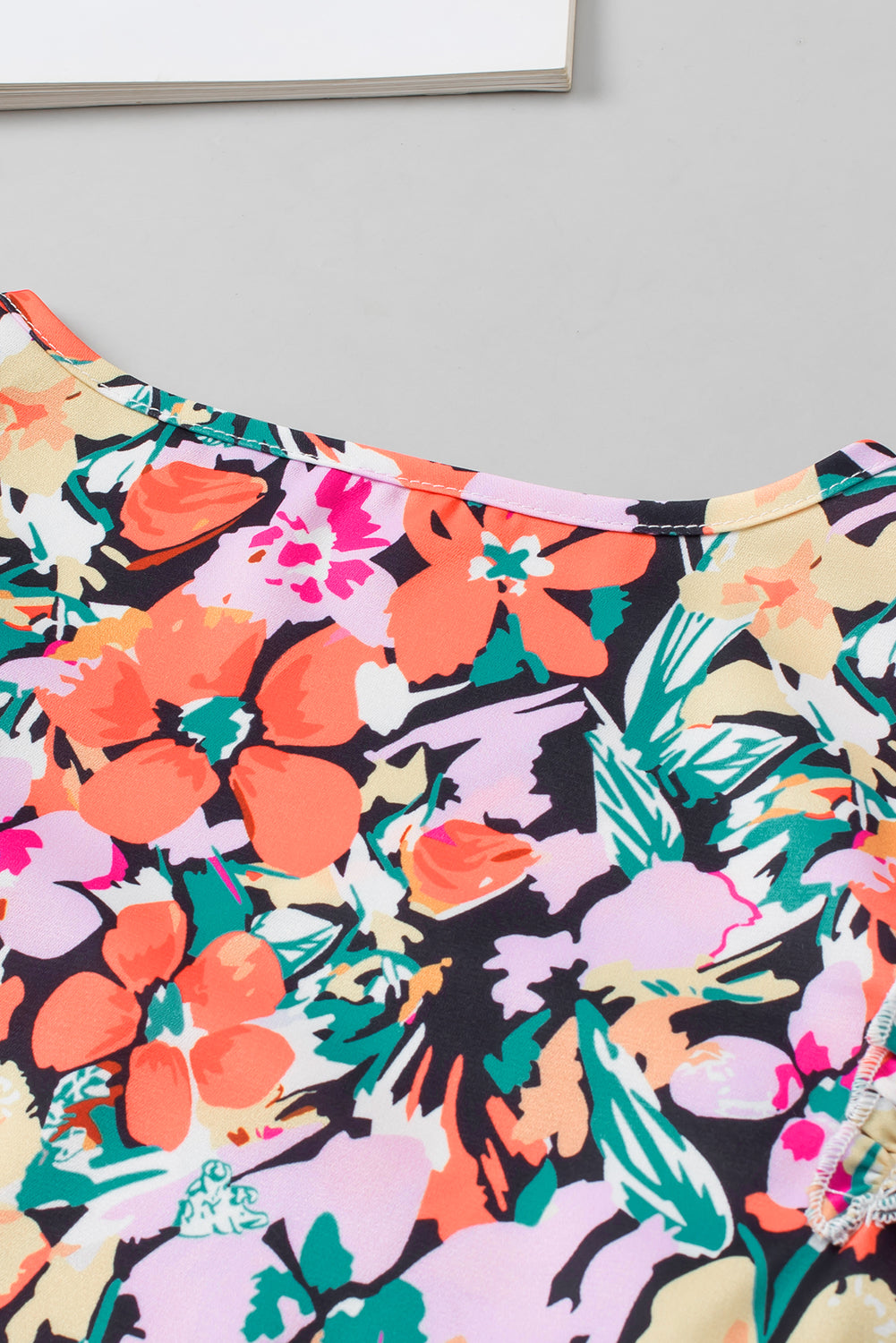Marzena | Multicolour bloemenblouse met gerimpelde mouwen - Stijlvolle damestop