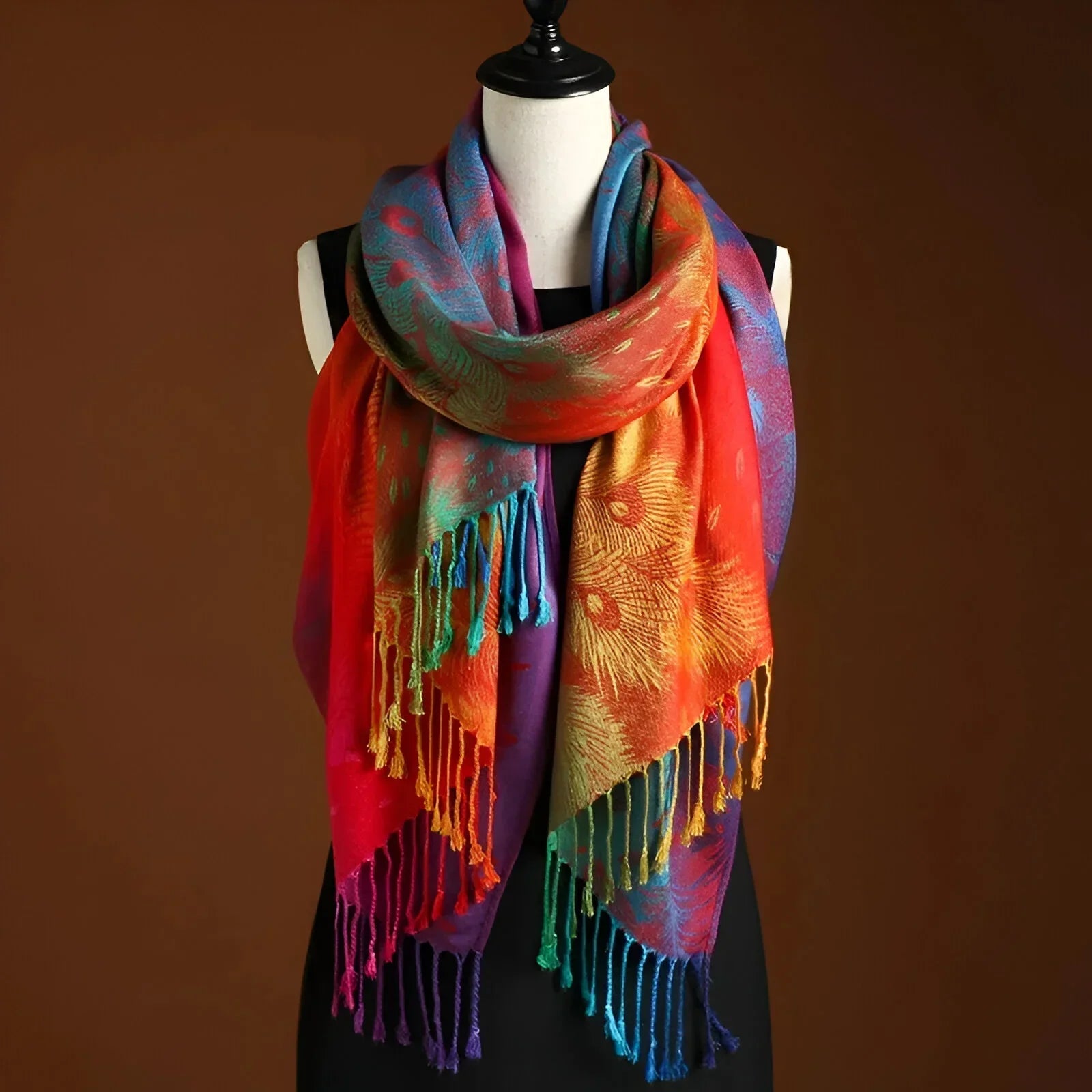 Zoryntha | Luxe zachte kleurrijke sjaal – gezellig, modieus, damesaccessoire voor winter en herfst