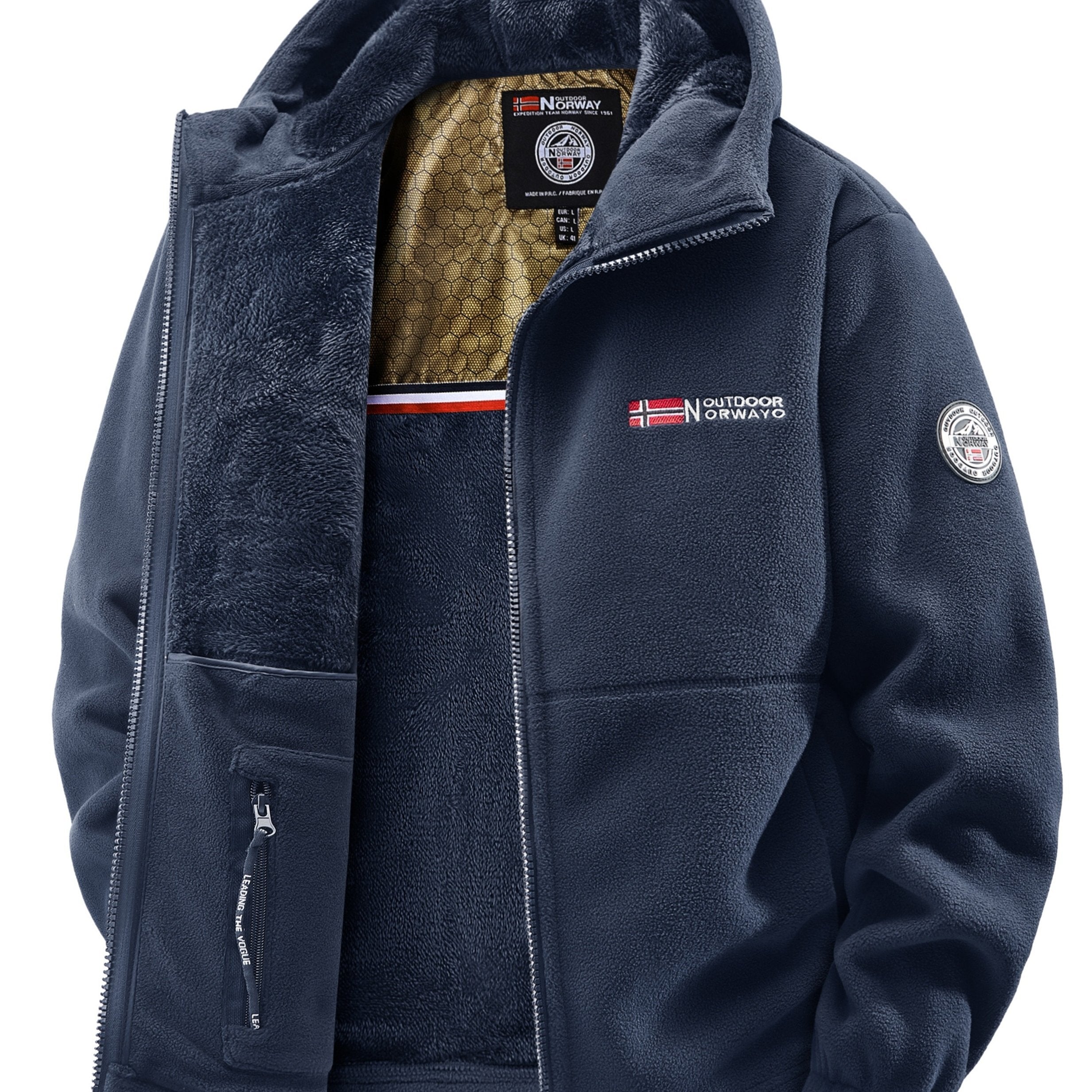 Wulfram | Zware winterjas voor heren – Thermisch geïsoleerde jas met capuchon, bovenkleding voor koud weer