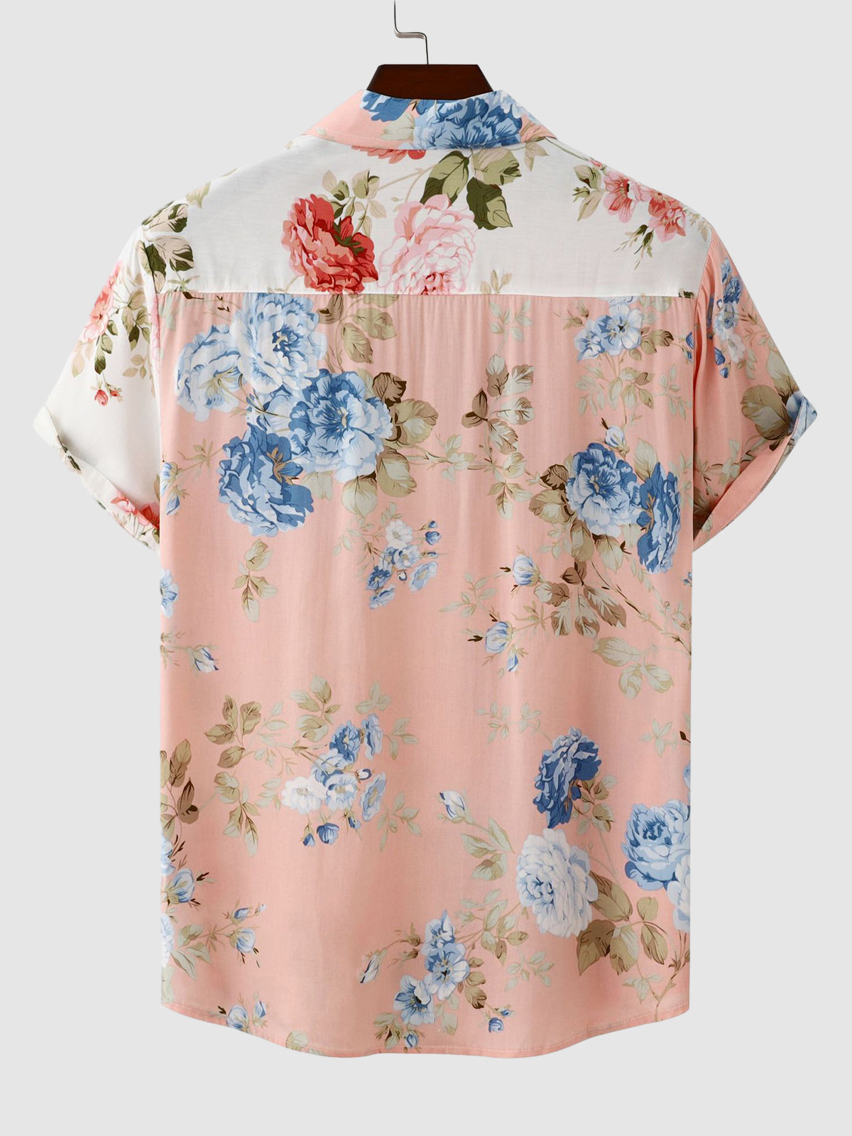 Halvar | Tropisch Hawaii mannenhemd - gebloemd patchwork, korte mouwen, vrijetijdskleding