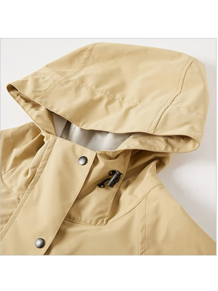 Anna | Waterdichte en winddichte regenjas voor dames met verstelbare capuchon, lichtgewicht outdoorjas