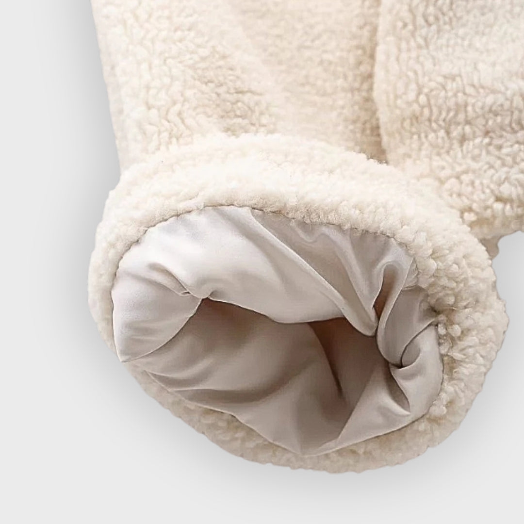 Ryvella | Dames cropped fleece jas – Warme streetwear jas met ritssluiting