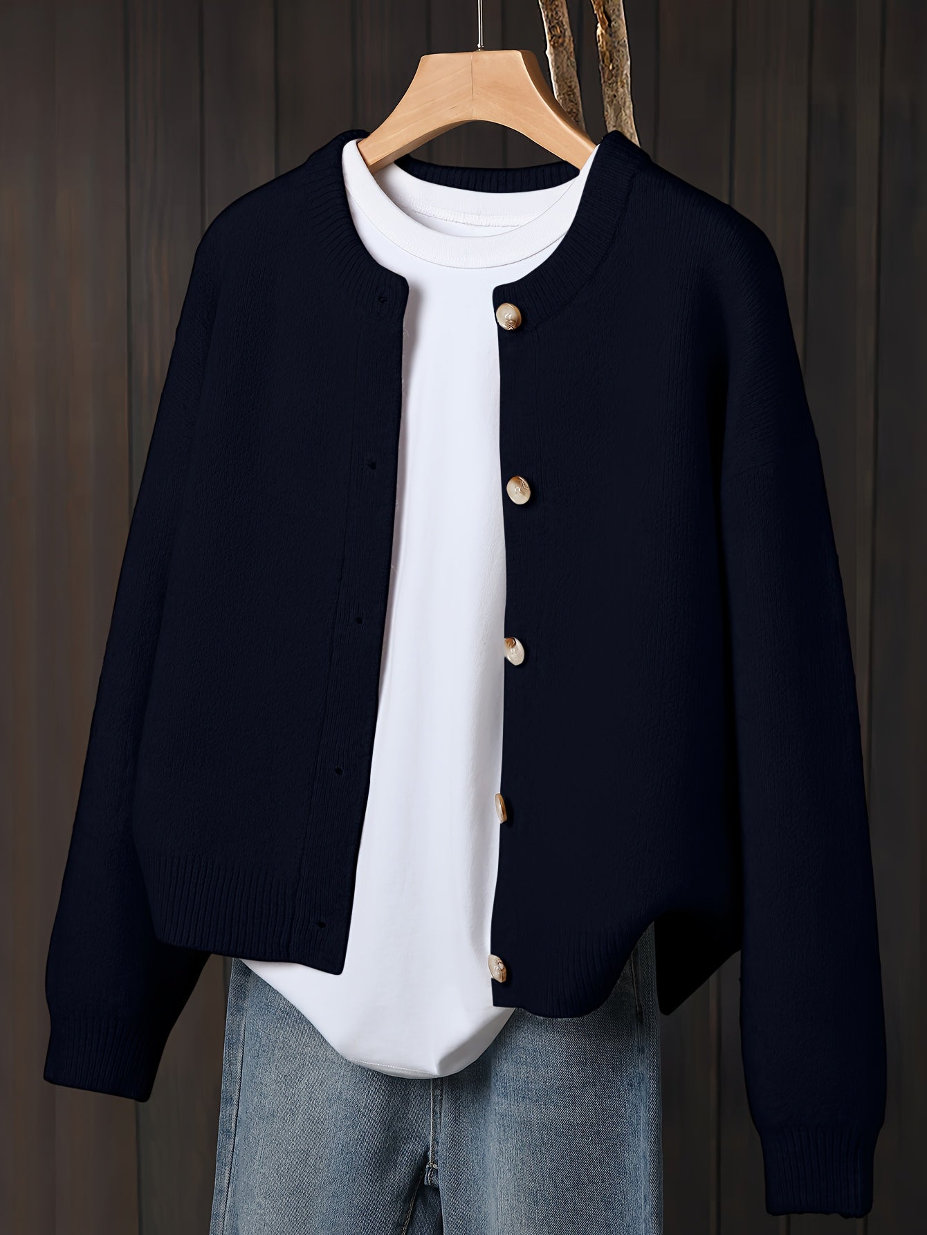 Myrrhith | Klassiek damesvest – Zachte trui met lange mouwen, Knoopsluiting, Comfortabele herfst-/winterlaag