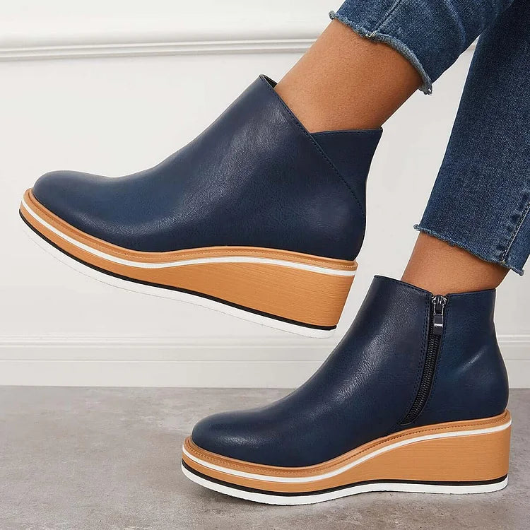 Vellora | Dames enkellaarsjes met wollen voering – Elegante winterlaarzen