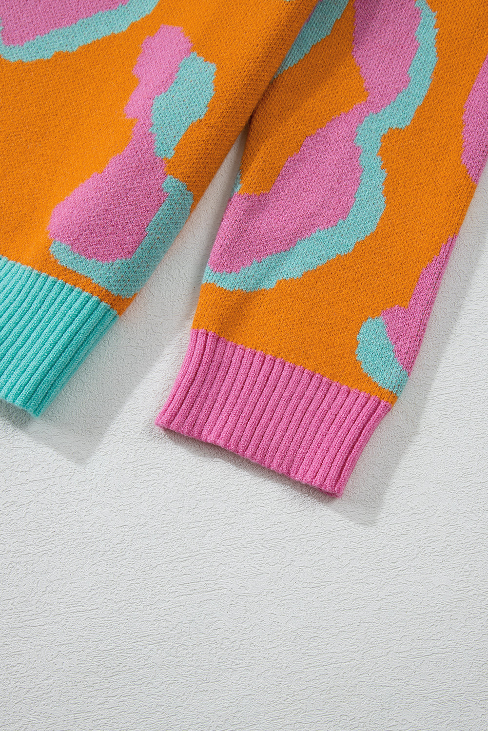 Brynoria | Gebreide Colorblock Trui - Sweater met ronde hals, geribde zoom en lange mouwen