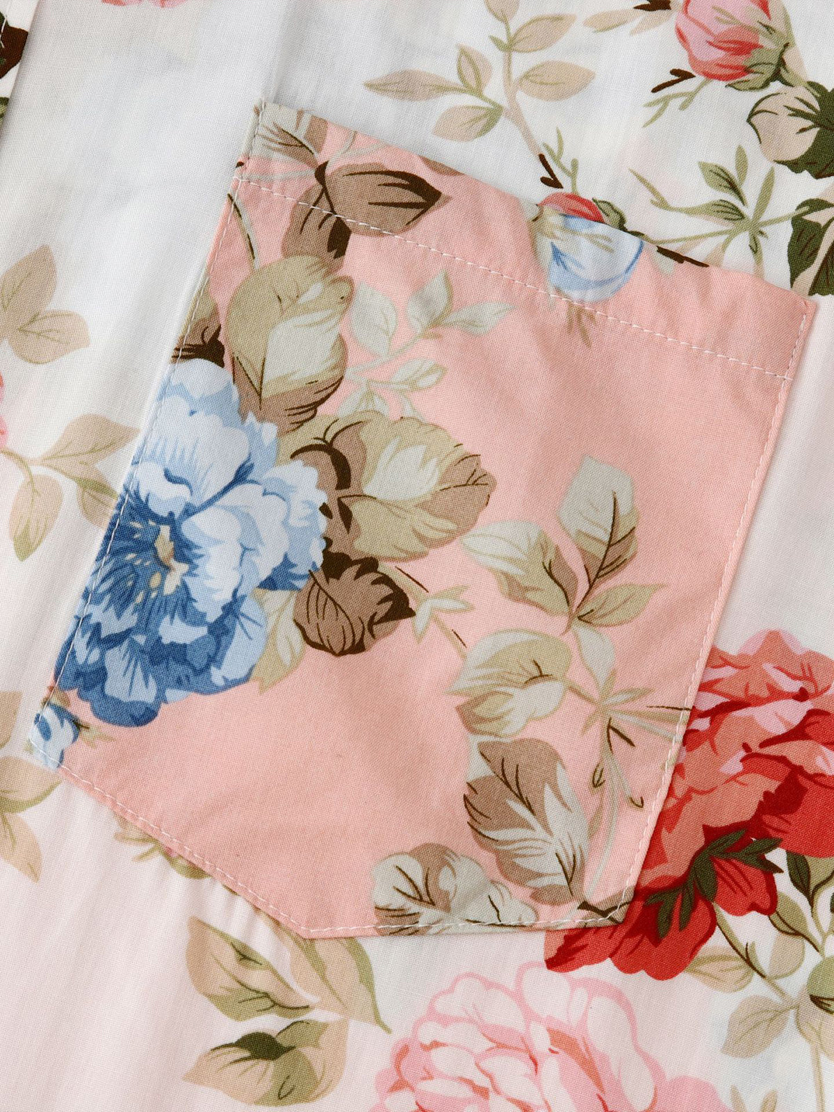 Halvar | Tropisch Hawaii mannenhemd - gebloemd patchwork, korte mouwen, vrijetijdskleding