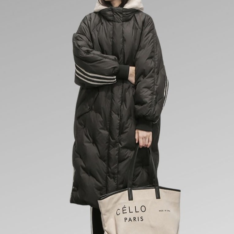 Vyelle | Oversized gewatteerde winterjas voor dames – Warm, lang met capuchon