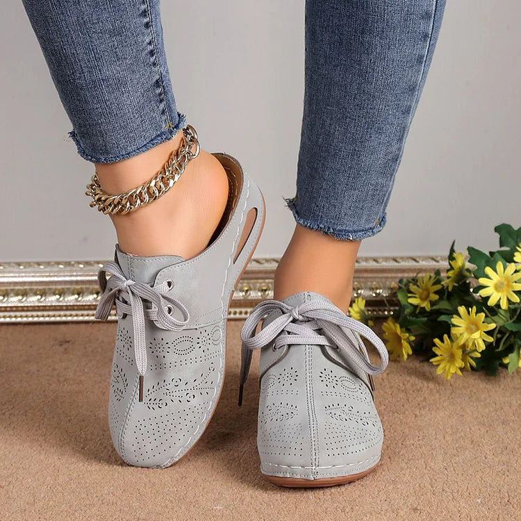 Velvra | Vrouwen Suede Wedge Leren Muiltjes - Dikke Zool Slip-On Half Schoenen