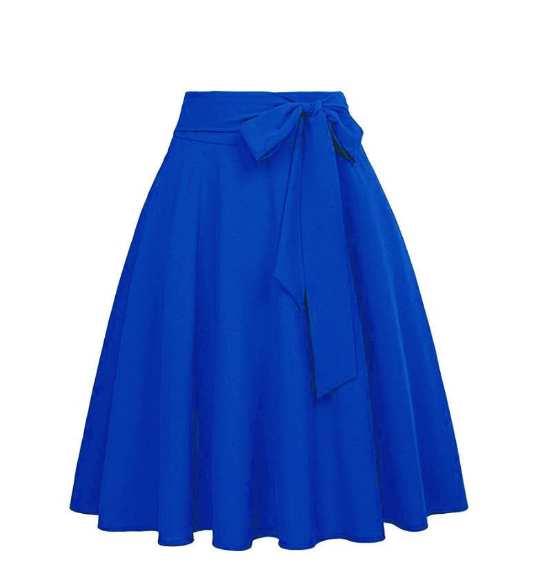 Hartlyn | Hoge Taille A-lijn Rok met Strik - Elegante Midi Rok, Flowy & Vrouwelijk Ontwerp
