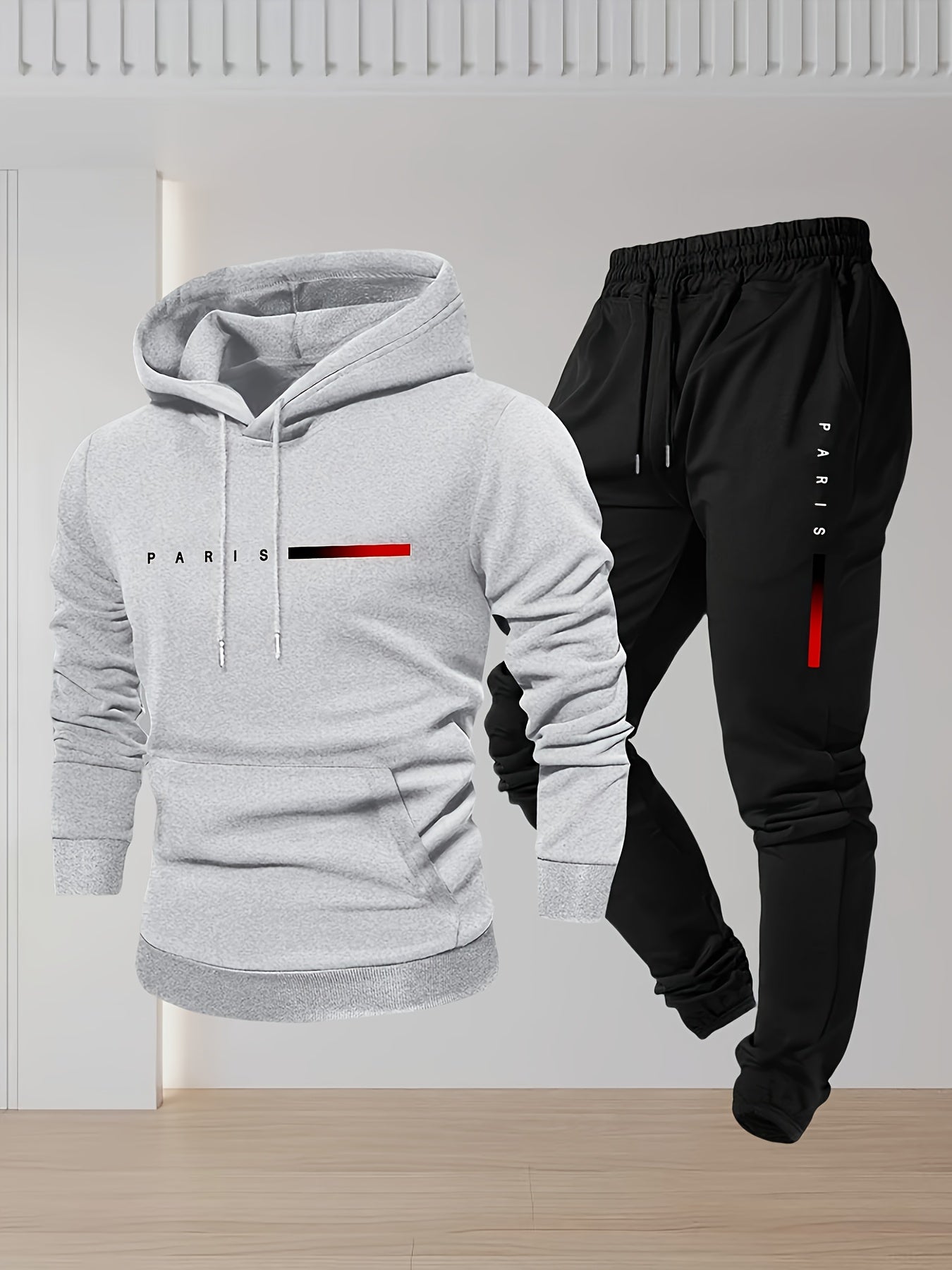 Brice | Heren 2-delige hoodie & joggingbroek set – Casual sportkleding, joggingoutfit van stretchstof