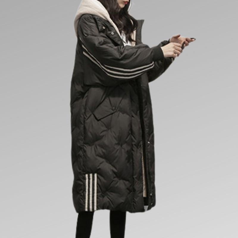 Vyelle | Oversized gewatteerde winterjas voor dames – Warm, lang met capuchon