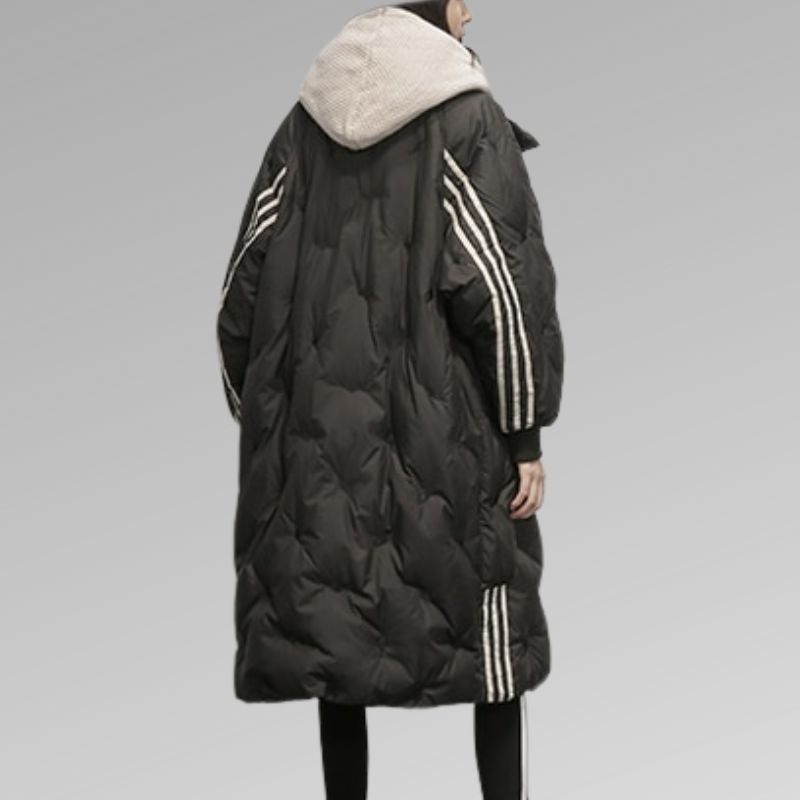 Vyelle | Oversized gewatteerde winterjas voor dames – Warm, lang met capuchon