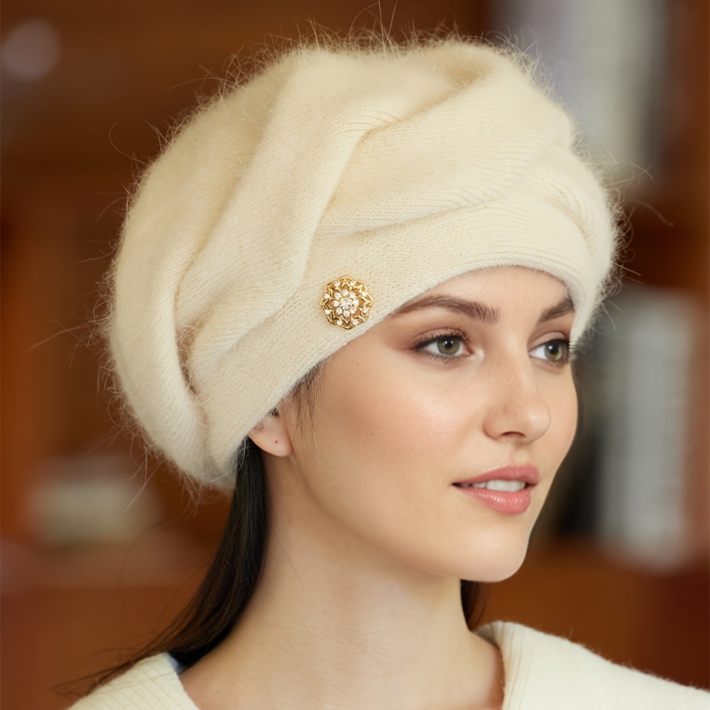 Emina | Damesmuts van wolmix – Warme gebreide wintermuts