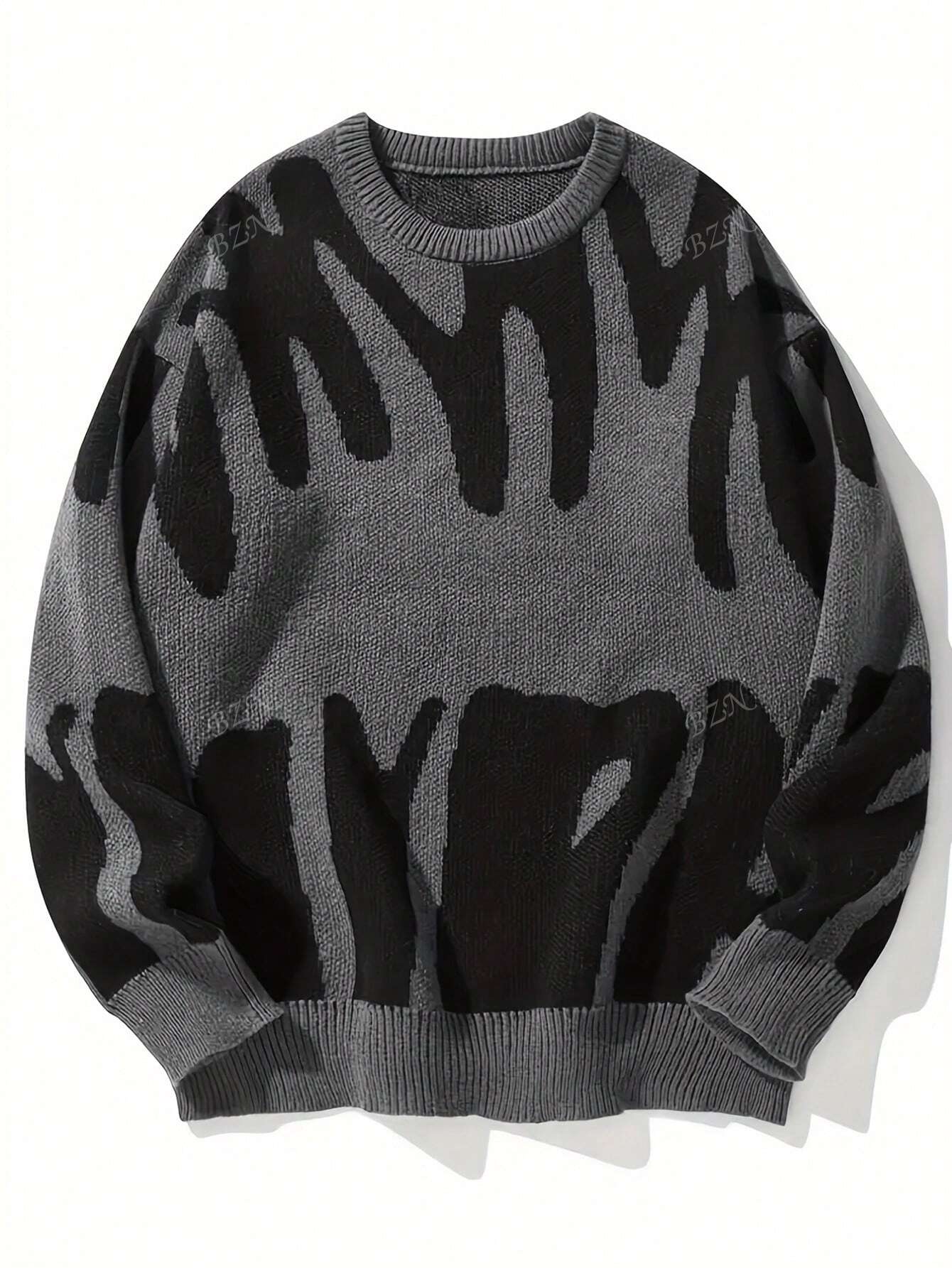 Eliasz | Heren trui met abstract geometrisch patroon – Modern gebreid, casual en stijlvol