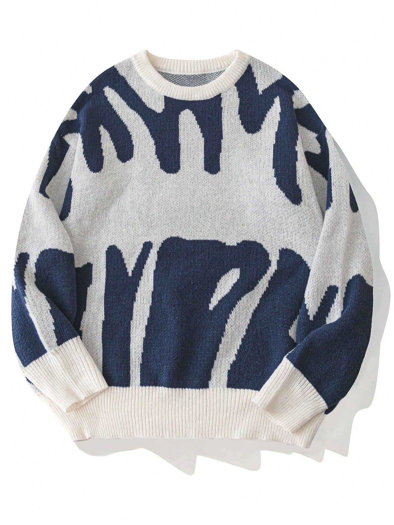 Eliasz | Heren trui met abstract geometrisch patroon – Modern gebreid, casual en stijlvol