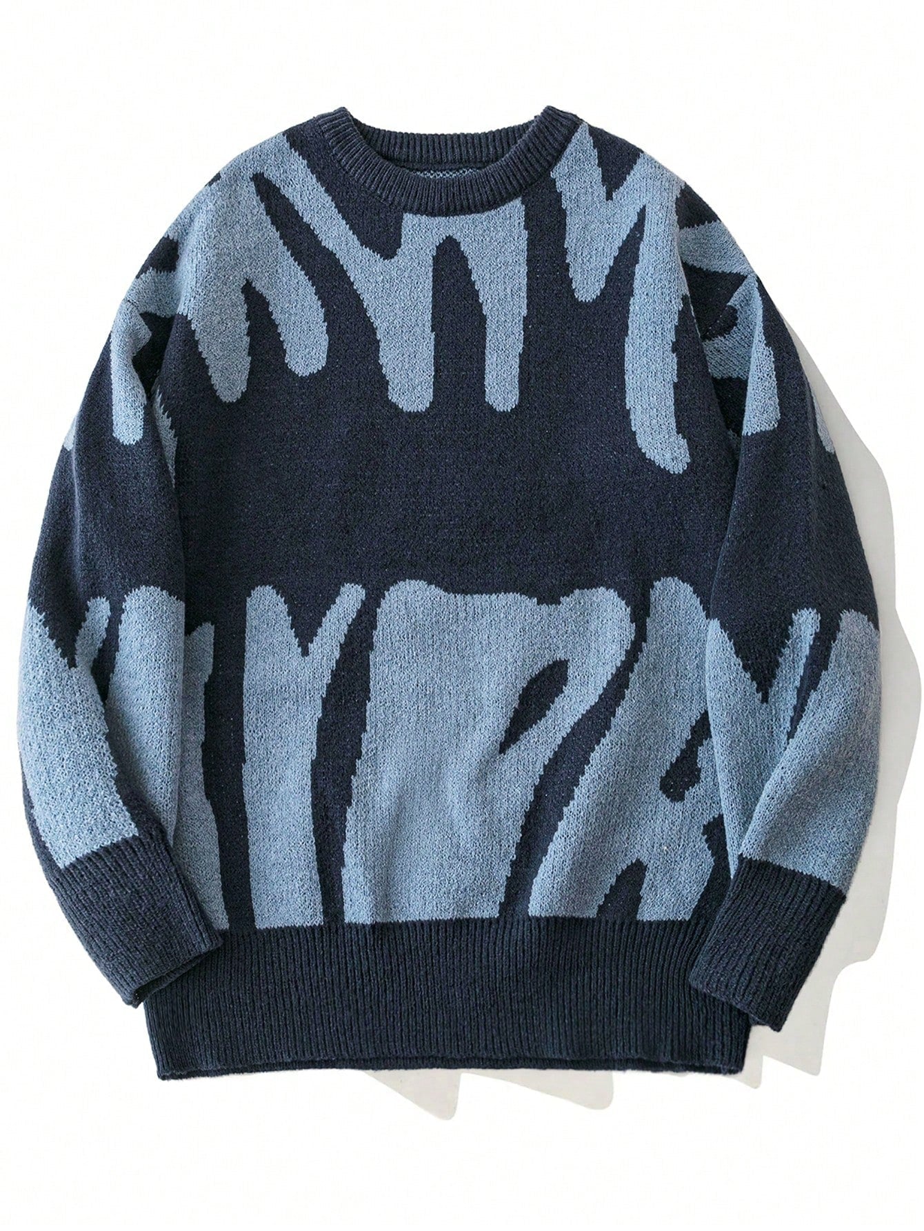 Eliasz | Heren trui met abstract geometrisch patroon – Modern gebreid, casual en stijlvol