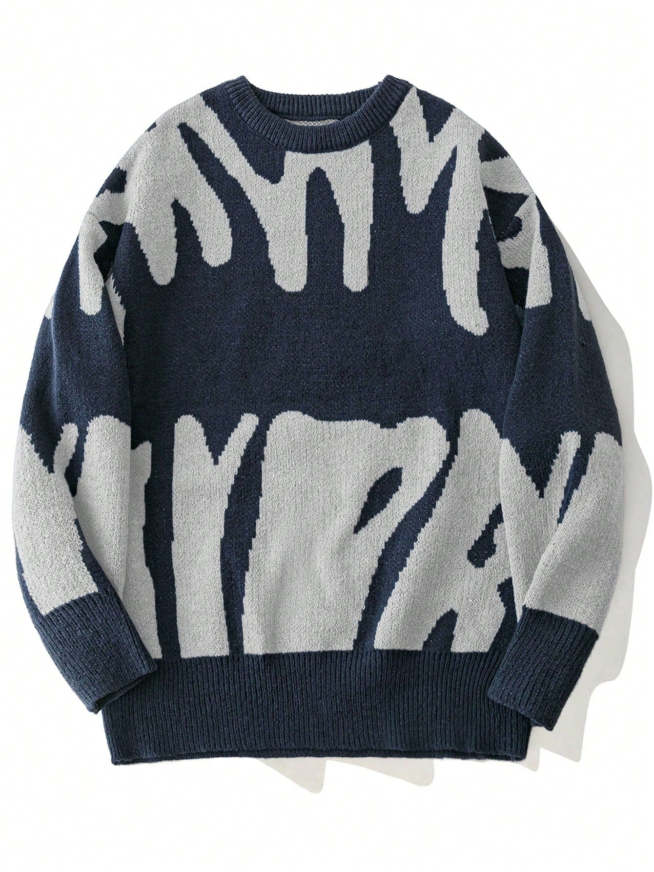 Eliasz | Heren trui met abstract geometrisch patroon – Modern gebreid, casual en stijlvol