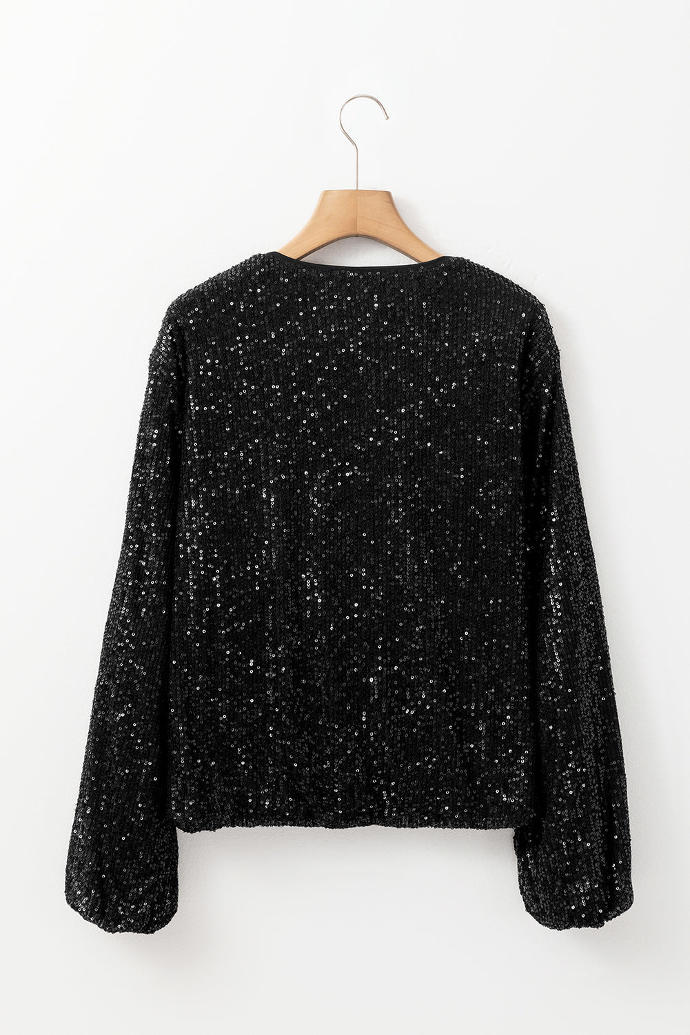 Vaesha | Elegant zwart paillettenjasje - lichtgewicht bovenkleding voor laagjes en herfststijl