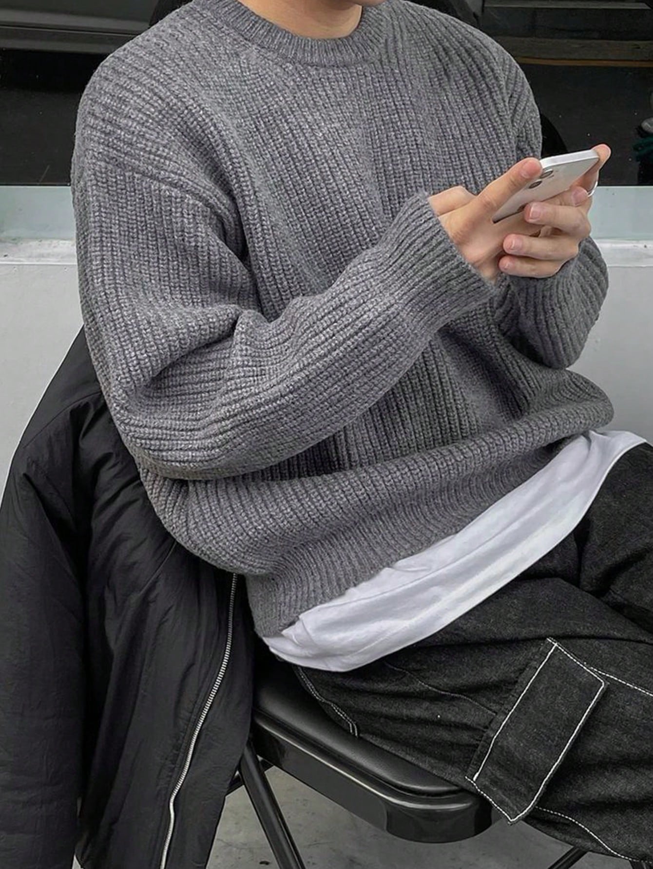 Torleif | Heren trui met losse pasvorm en pointelle-breisel – Casual pullover, trendy herfst- en winterbreiwerk