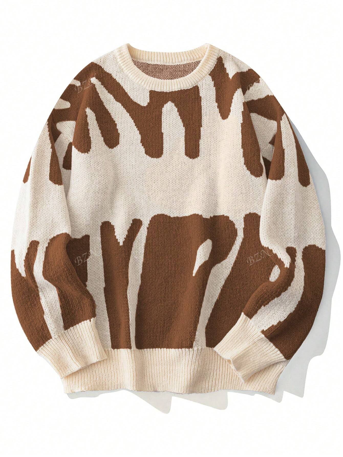 Eliasz | Heren trui met abstract geometrisch patroon – Modern gebreid, casual en stijlvol