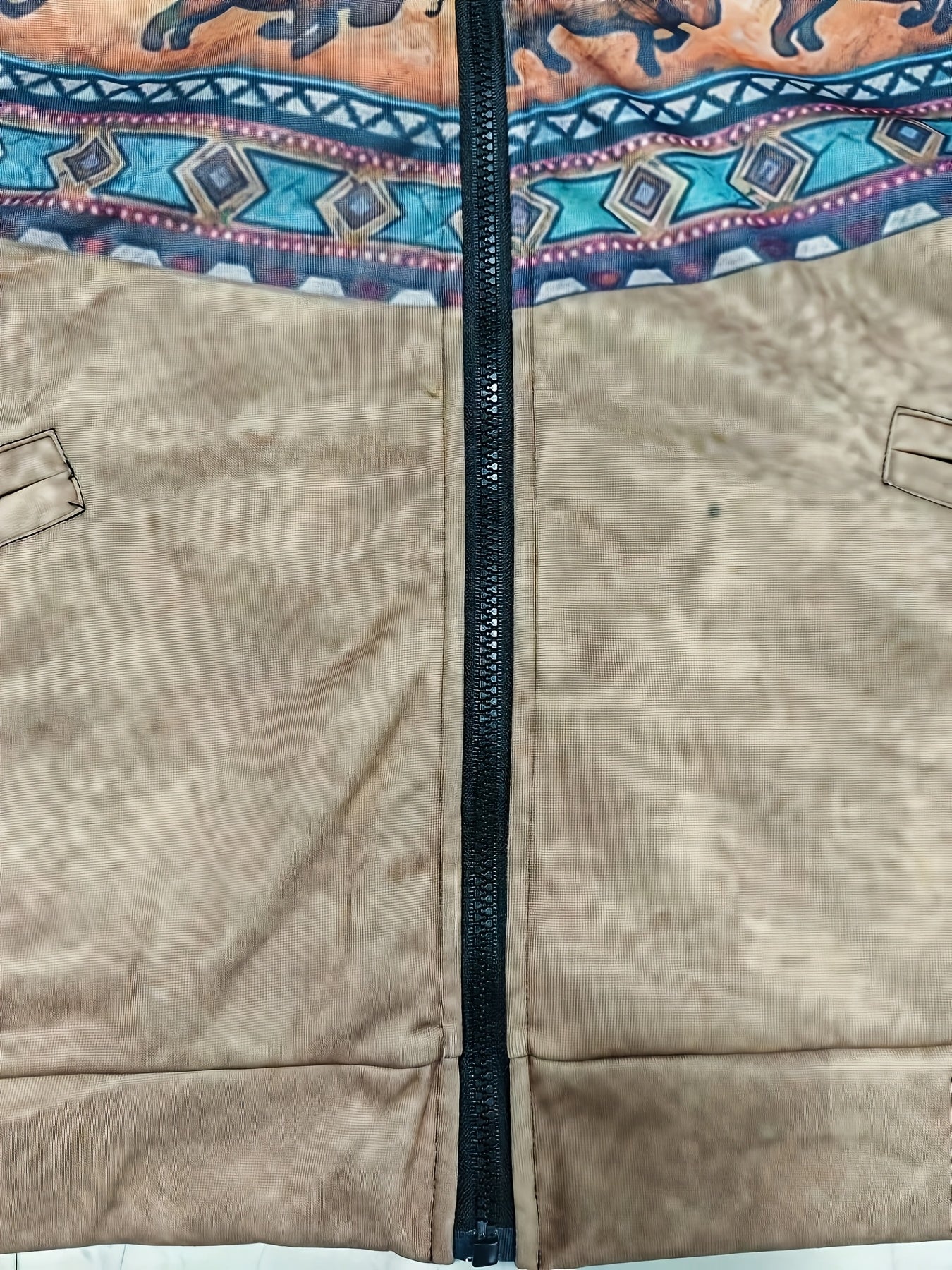Benediktus | Bohemian geruite fleece hoodie met ritssluiting – Warme retro casual jas voor herfst en winter