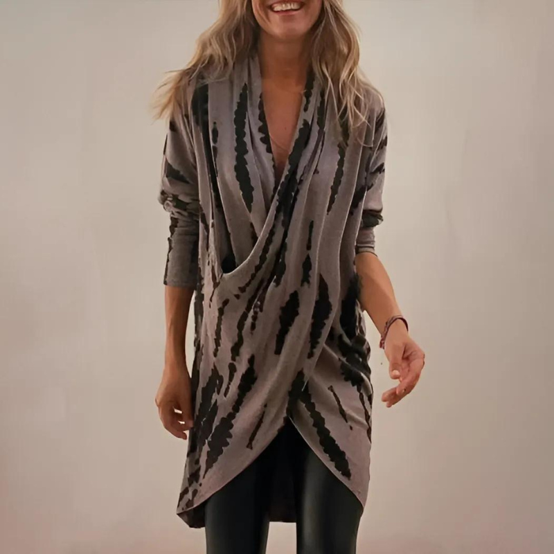 Haela | Luxe tuniek met V-hals – Relaxte pasvorm, comfortabel en stijlvol, gekruist ontwerp, casual en elegant