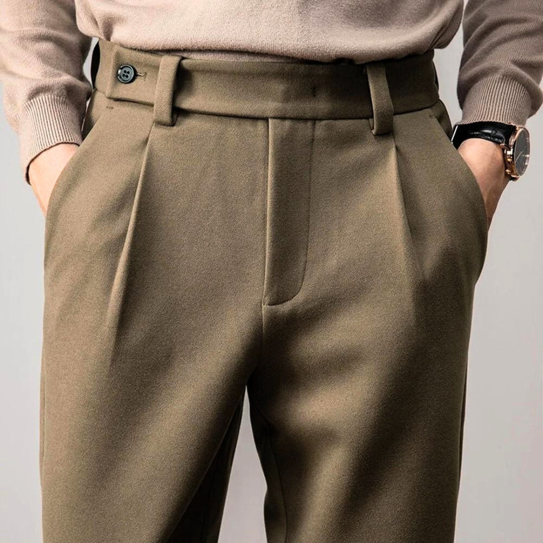 Petar | Casual slim fit broek voor heren - soepele stretchstof – klassieke pasvorm