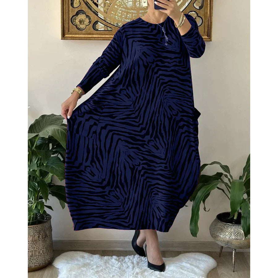 Questa | Losse damesjurk met dierenprint en zakken - Casual zomertuniek