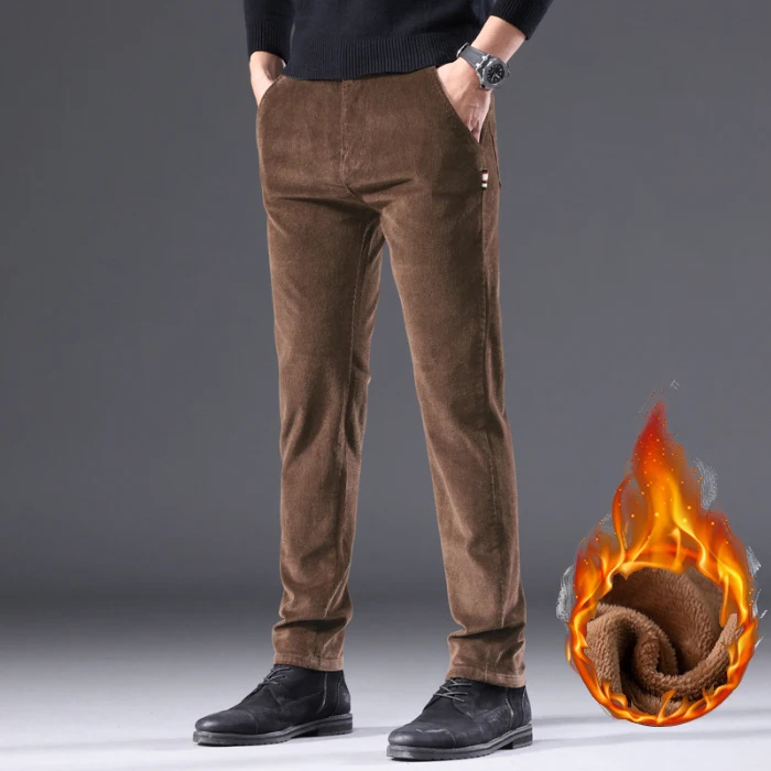 Cirel | Warme Corduroy Herenbroek met Fleece Voering - Casual Winterbroek Zachte & Comfortabele Pasvorm