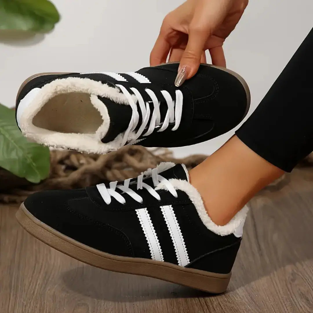 ChillRunner | Warme damessneakers in de winter - met bont gevoerd, antislip, waterdichte casual schoenen