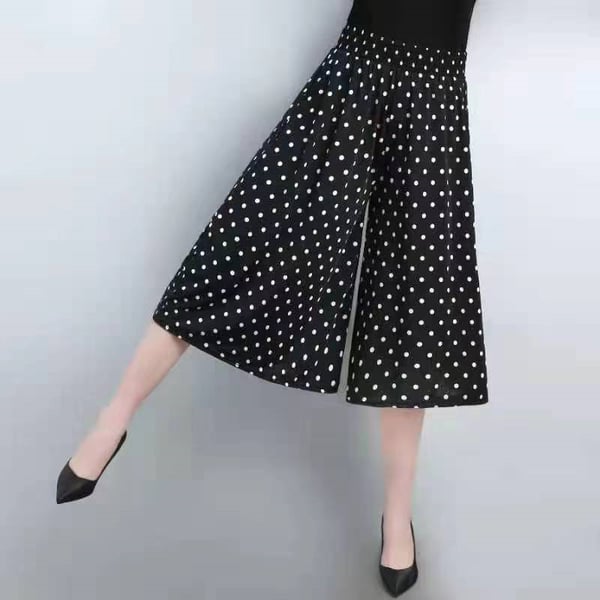 Wieslawa | Damesbroek met hoge taille en wijde pijpen van chiffon - Vloeiende lichtgewicht broek