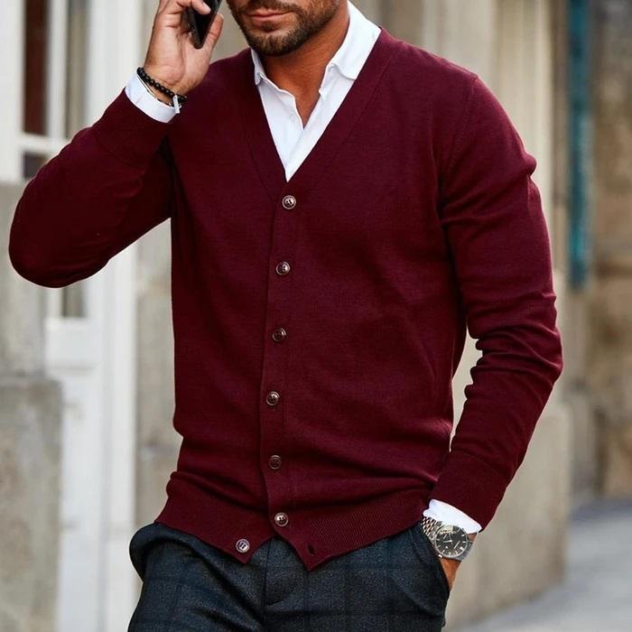 Braxen | Casual gebreid vest voor heren – katoenmix, comfortabele pasvorm