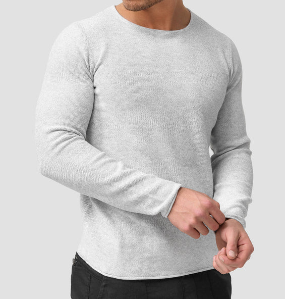 Lorvric | Klassieke herentrui met ronde hals – Lichtgewicht, ademende gebreide pullover, casual top