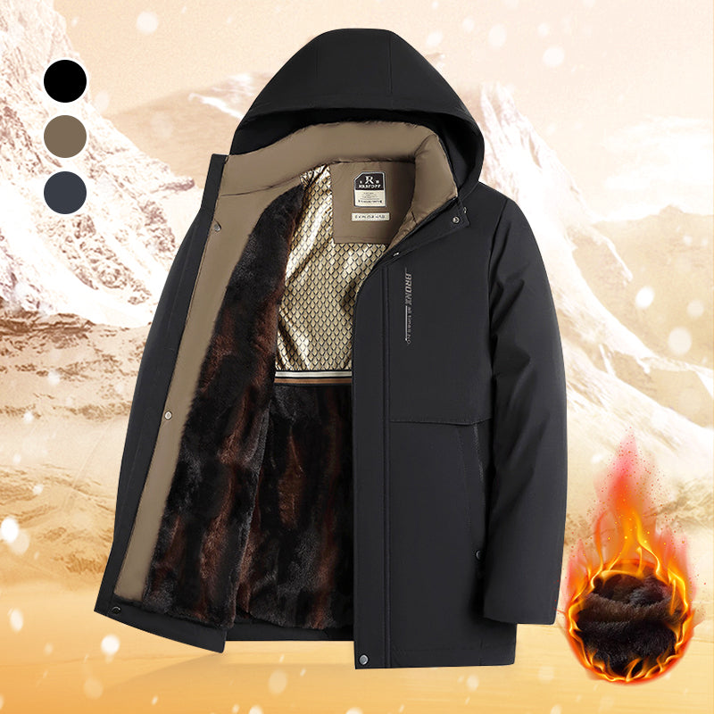 Odran | Thermische winterparka voor heren – met capuchon, geïsoleerd en warm