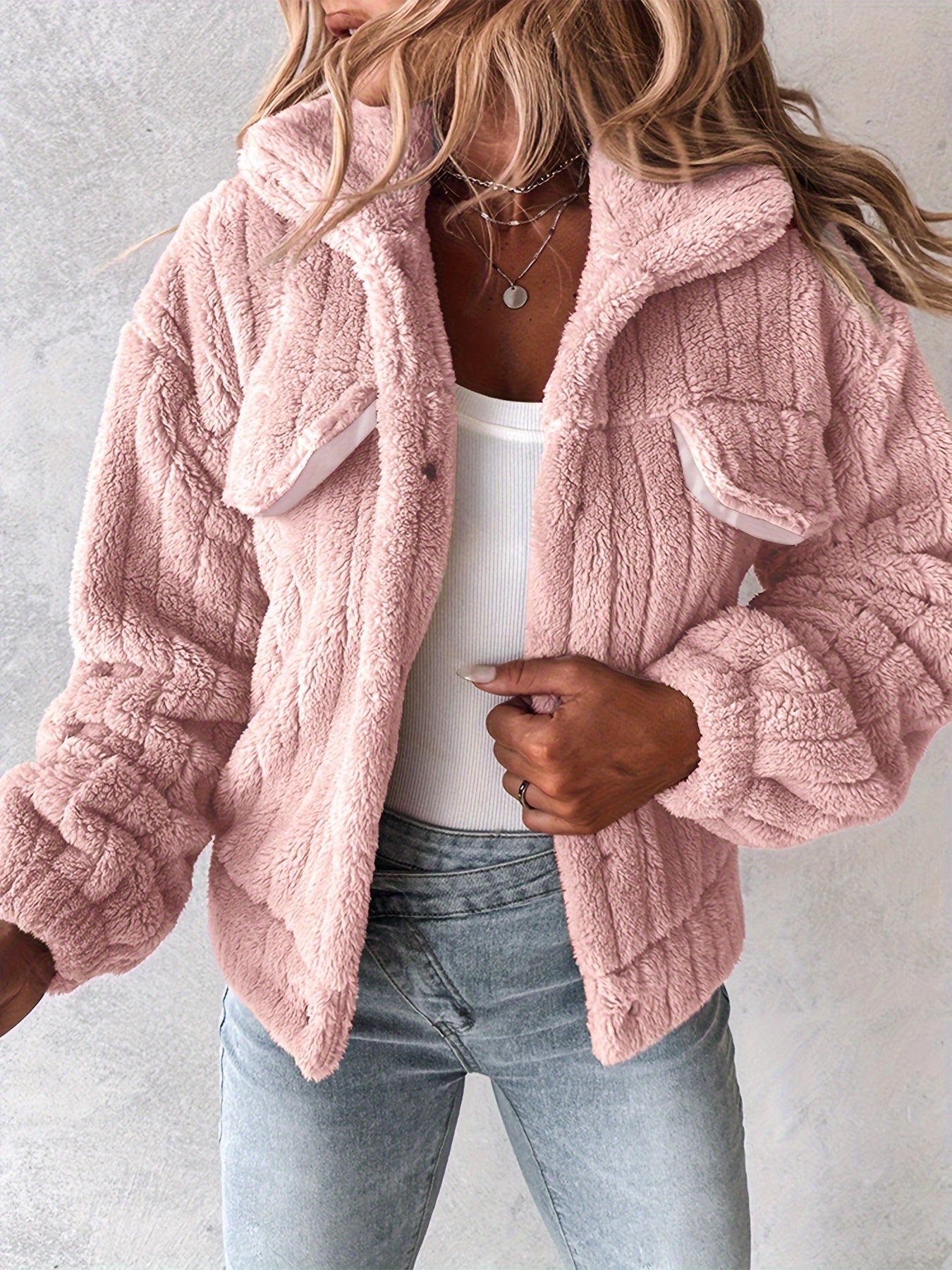 Eirunn | Plush casual jas voor dames – zachte winterjas, comfortabele herfst-/winterjas