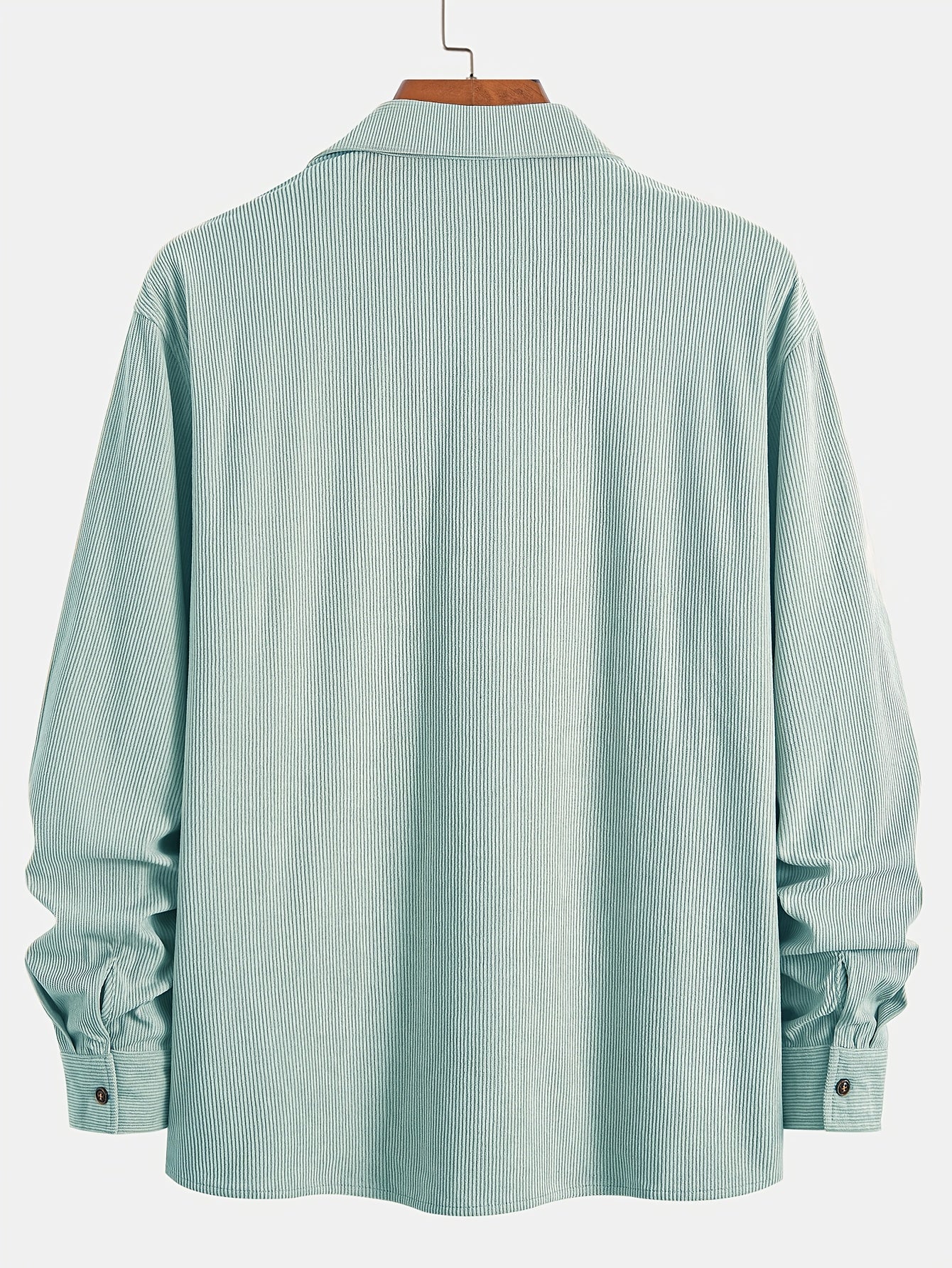 Niklaus | Corduroy overhemdjas voor heren – Casual overhemd met knopen, dubbele borstzakken
