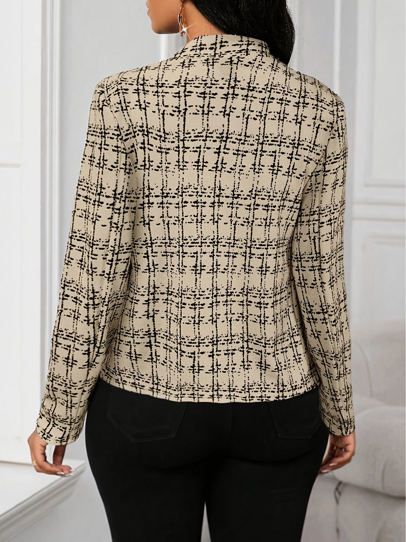Elsinore | Lichtgewicht geruite damesjas – pied-de-poule-patroon, casual stijlvolle bovenkleding