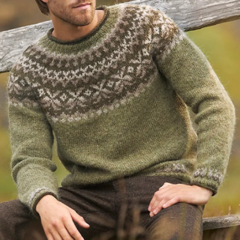 Varyon | Heren trui met opstaande kraag – Stijlvolle premium gebreide pullover