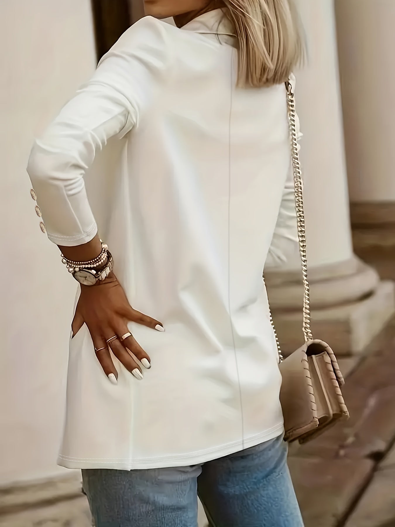 Albina | Blazerjasje met open voorkant voor dames - Casual Elegante werkkleding