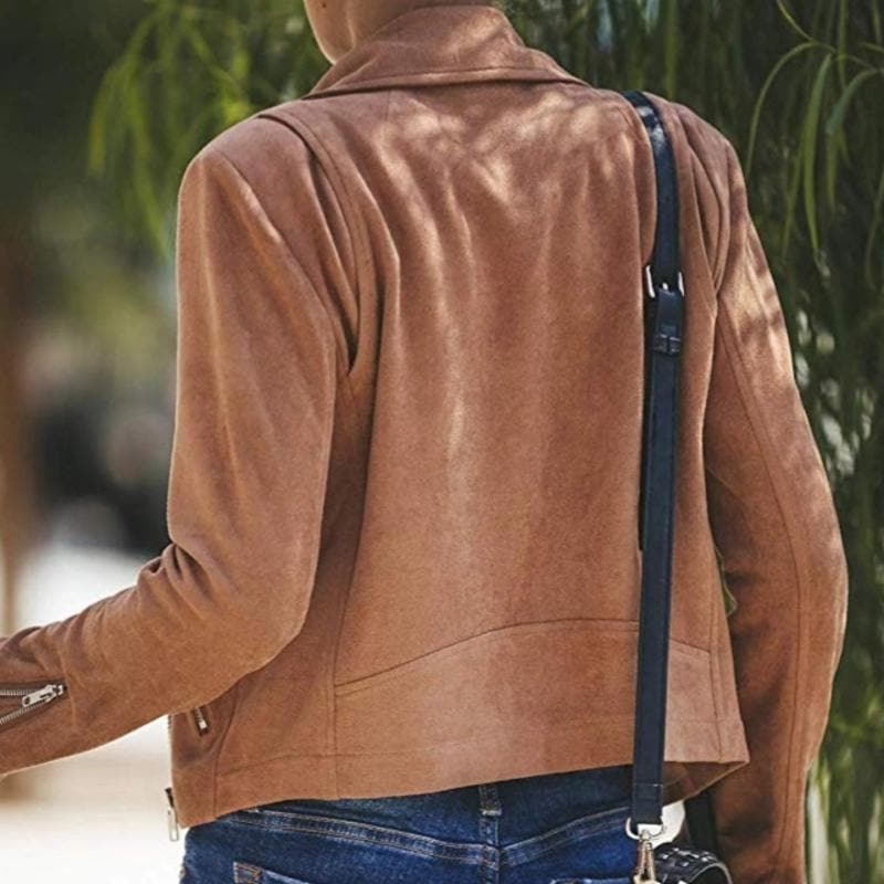 Maartje | Dames motorjack, stijlvol en elegant, met ritssluiting, warm en comfortabel, casual of chic