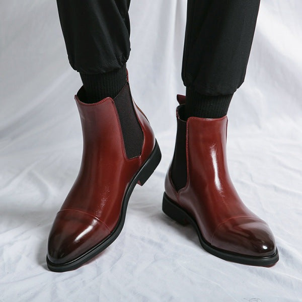 Pierre | Herenleren zwarte Chelsea Boots - Klassieke Slip-On Laarzen, Stijlvol Casual Schoeisel